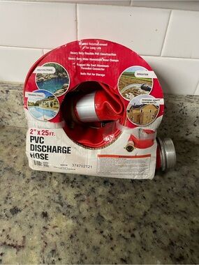2" x 25ft Red PVC Discharge Hose new drain pond swimming pool irrigation